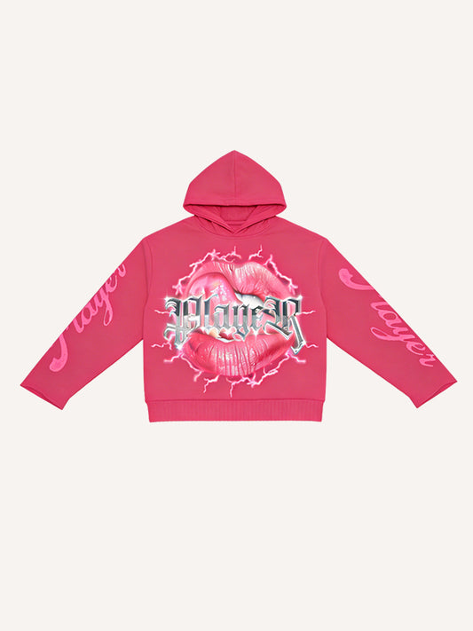 Whose red lips are dangerous yet alluring Printed sweatshirt