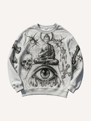 Prophet or Demon Eye Mysterious Power Printed Hoodie