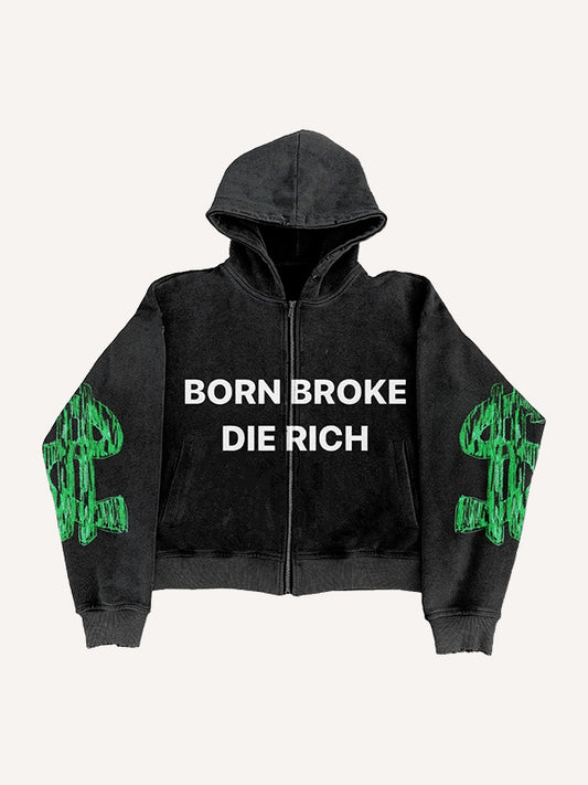 Franklin's portrait recreated on US dollar bills printed sweatshirt