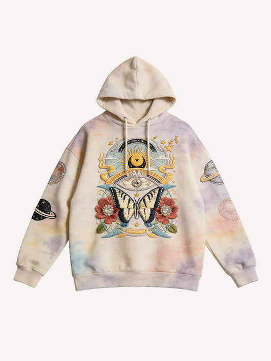 Rebirth Butterfly Cosmic Print Hoodie