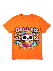 Desserts Fate Cute Skull Cupcake Graphic Tee
