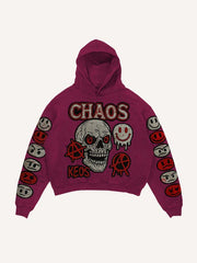 High-end washed sweatshirt with sparkling patch print