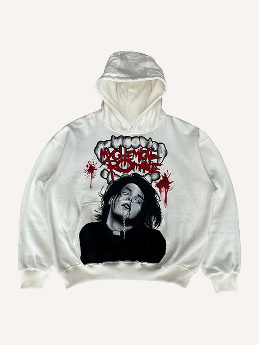 Street Z era trendy hooded sweatshirt