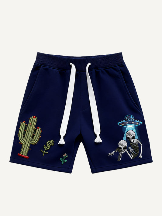 Are there aliens in the West Fashionable hooded shorts