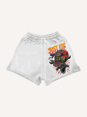 Retro Teng Snake Giant Ape Tattoo Shorts
