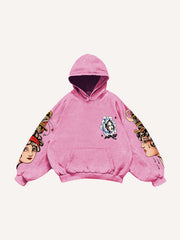 Retro girl print sweatshirt