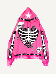 A must-have hoodie with cool Y2K print design for street style photos