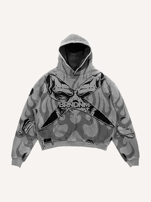 Scar skull one eye handsome hooded sweatshirt