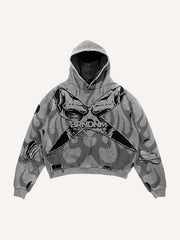 Scar skull one eye handsome hooded sweatshirt