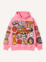 Lucky Cowboy is Great Hand-Drawn Printed Sweatshirt