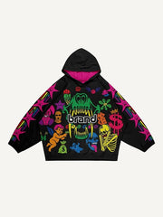 Trendy Double-Sided Printed Dog Angel Sweatshirt