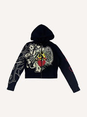 Hand-painted high-definition scanned printed cross angel sweatshirt