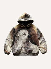 Towel Texture Cute Puppy Hoodie