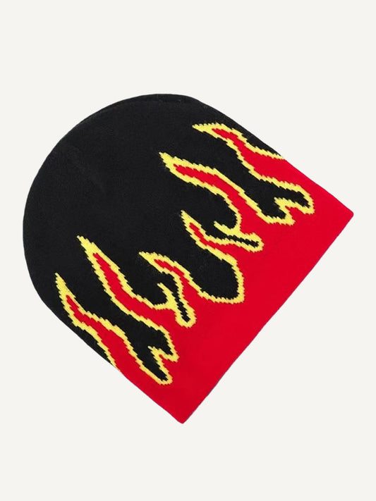 Purple Flame Trendy Warm Knit Hat