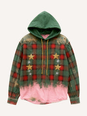 Stylish Christmas hooded cardigan shirt