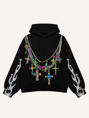 Shiny rhinestone comfortable sweatshirt