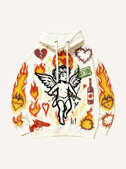 Love is as hot as fire comfortable loose sweatshirt