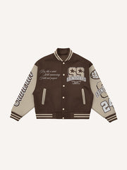 Street fashion patchwork hip-hop style rap baseball jacket