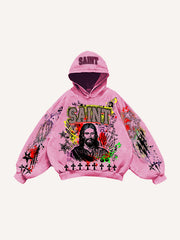 Distressed Jesus Christ graffiti sweatshirt
