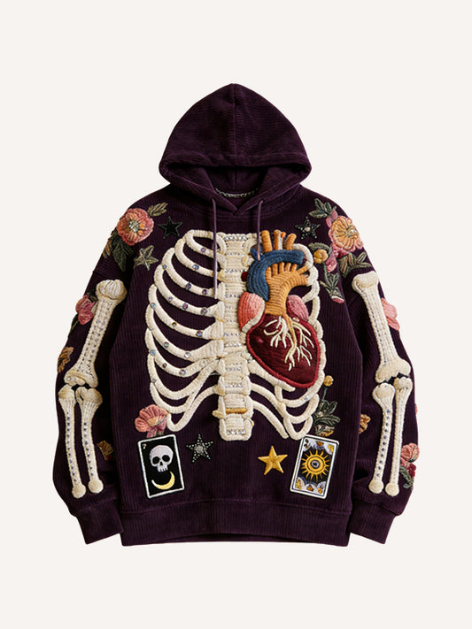 Heart That Loves You Beats Forever Graphic Print Hoodie