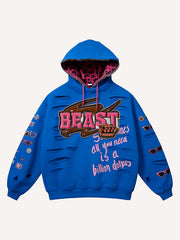 Wild Beast Night Fashion Street Hoodie