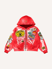 Skull Evergreen Warm Cardigan Sweatshirt