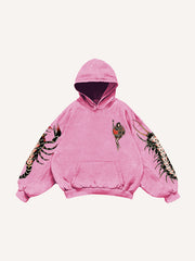 Sexy girl tattoo riding tiger pattern sweatshirt