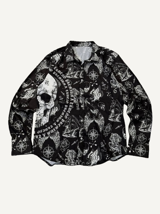 Gothic dark style handsome shirt