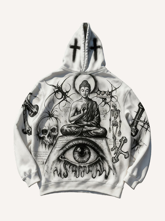 Prophet or Demon Eye Mysterious Power Print Hoodie