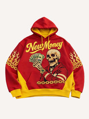 The devili is luck is on me wearing a warm sweater