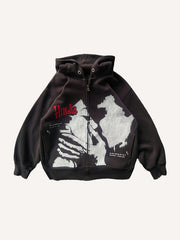 Kapuzenpullover mit Figure&Wing-Grafikdruck und schrägen Taschen