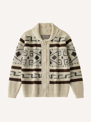Trendy retro Western style must-have cardigan knit sweater