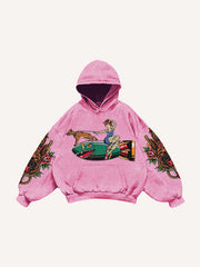 Creative Sexy Retro Girl Bomb Print Sweatshirt