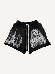 Mary Bless Me Hooded Fashion Shorts