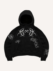 Patchwork Printed Textured New Eyes Trendy Sweatshirt