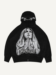 Mary Bless Me Hooded Fashion Sweatshirt