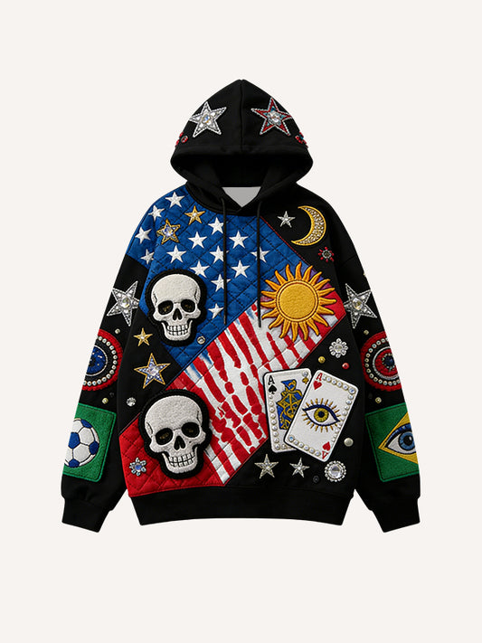 Outstanding North American Soccer Team Graphic Print Hoodie