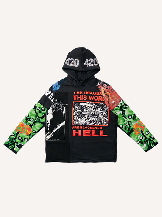 Love Virus Attack Jigsaw Puzzle Print Hoodie