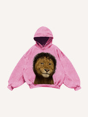 Cute and funny lion curly hair fashion sweatshirt