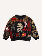 Heavily designed high-end printed round neck fashionable sweatshirt