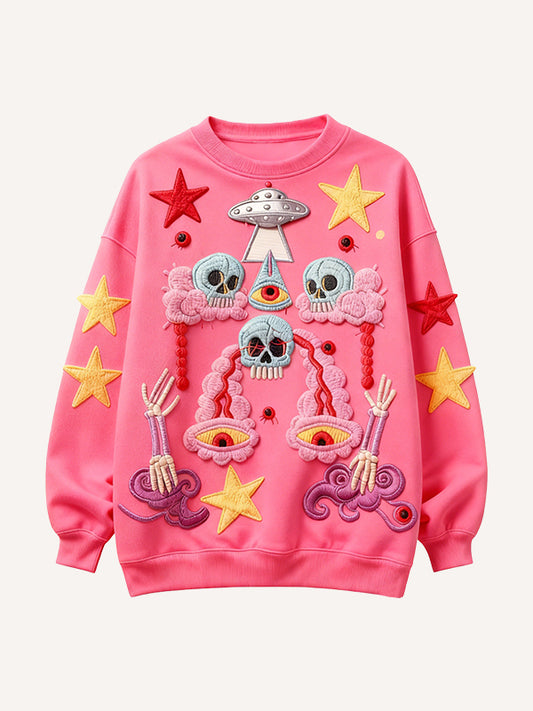 Alien Monster Battle Commander Version Crew Neck Sweatshirt