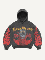 Hellfire Death Biker Print Sweatshirt