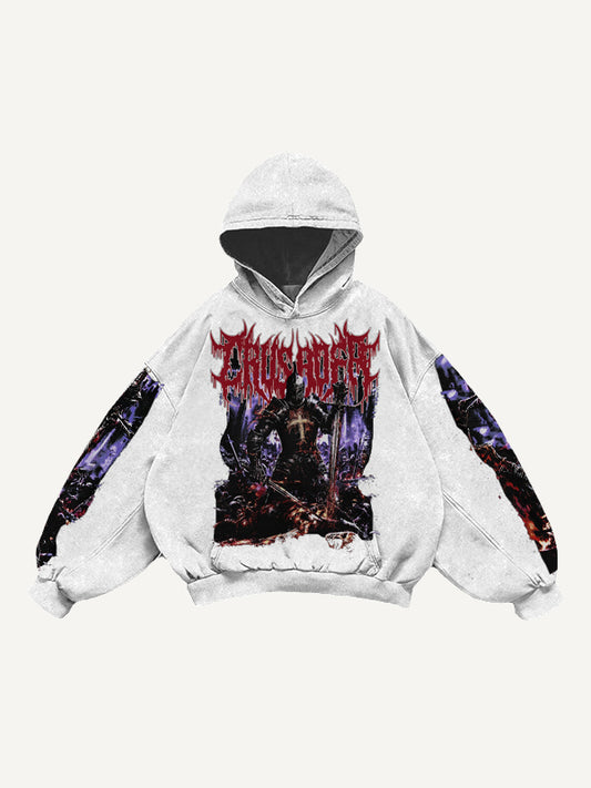 Hand-painted dark style rap sweatshirt