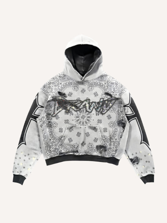 Cashew Flower High-End Retro Washed Sweatshirt