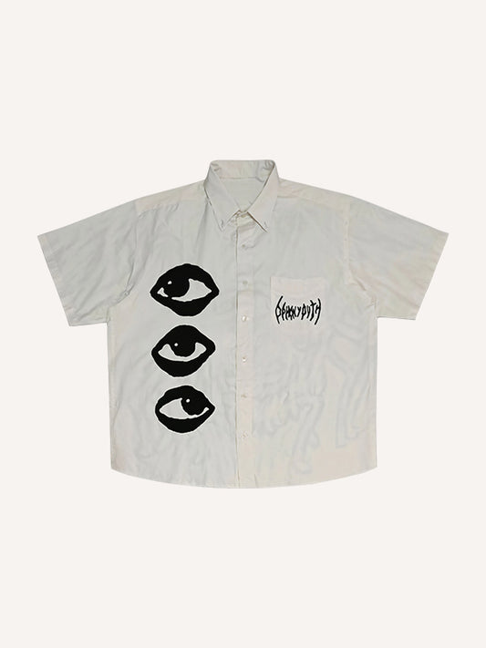 Artist hand-painted high-end street fashion print cool shirt