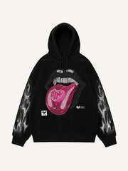 Dangerous Kiss Loose Hooded Sweatshirt