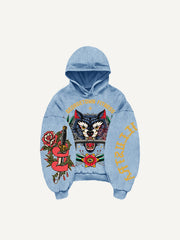 Fitness Barbell Giant Wolf Street Tattoo Sweatshirt