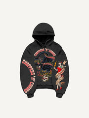 Tengshe Black Panther Skull Sweatshirt