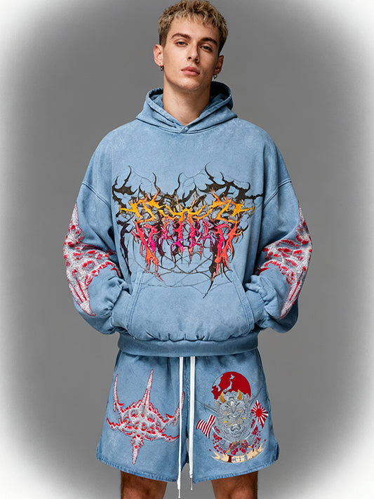 Double Flag Lion Hand-Painted Limited Edition Sweatshirt