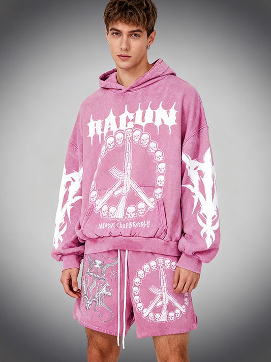 Skull AK hand-painted hip-hop sweatshirt